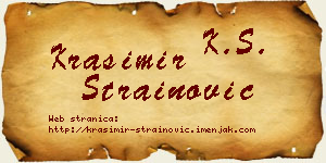 Krasimir Strainović vizit kartica